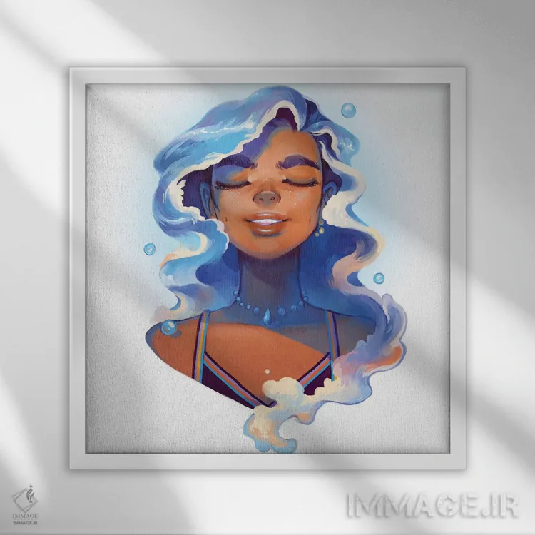 تابلو بندرگاه اثر ژنووا بی - نمای قابدار سفید