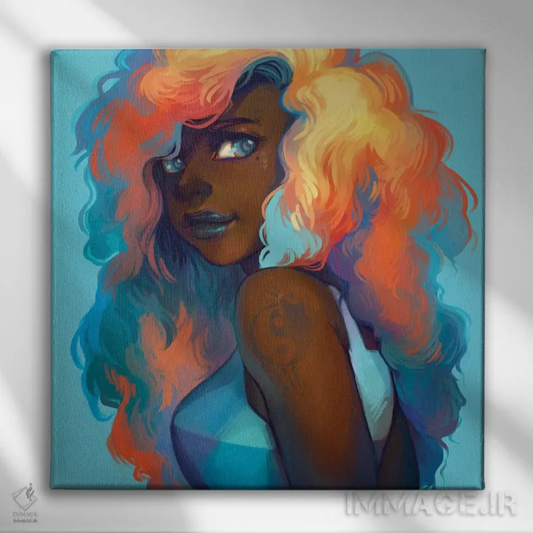 تابلو خورشید اثر ژنووا بی - نمای روبهرو روی دیوار