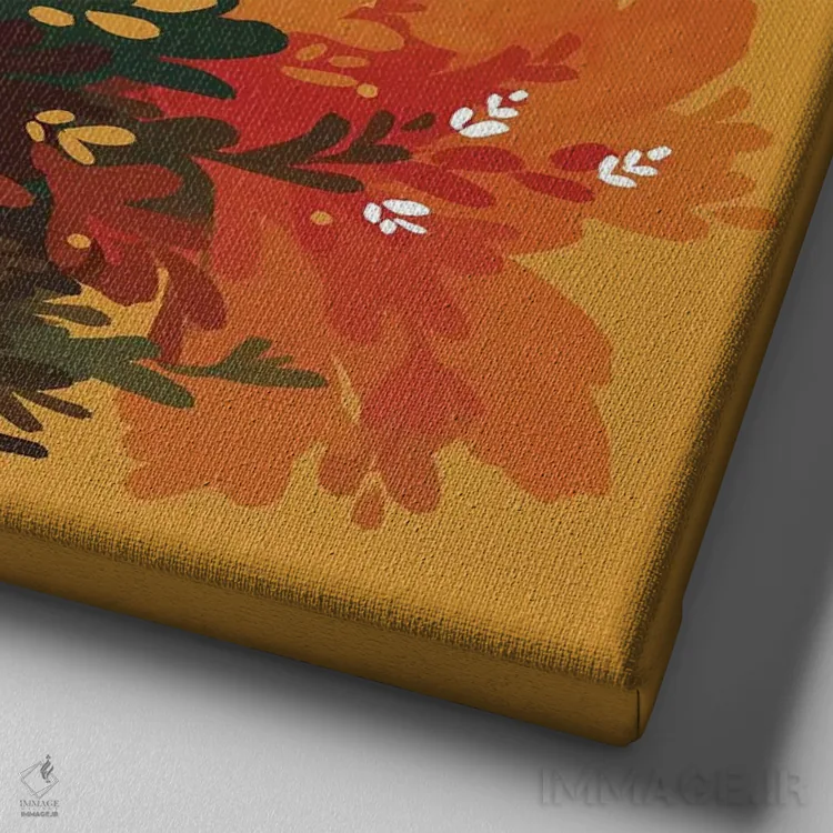 تابلو آویشن و باز هم آویشن اثر ژنووا بی - نمای نزدیک بافت بوم