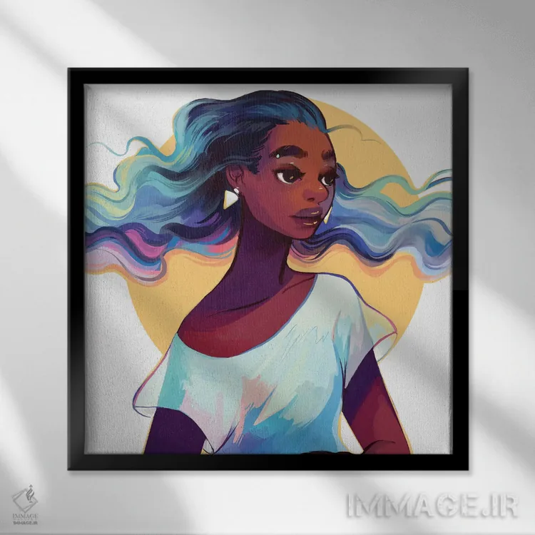 تابلو اندیشیدن اثر ژنووا بی - نمای قابدار مشکی