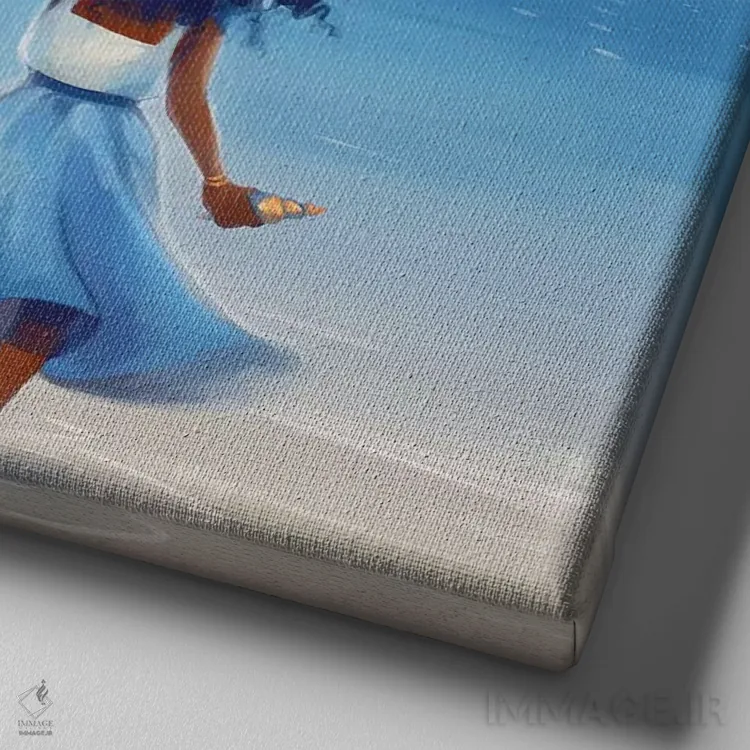 تابلو ساحل اثر ژنووا بی - نمای نزدیک بافت بوم