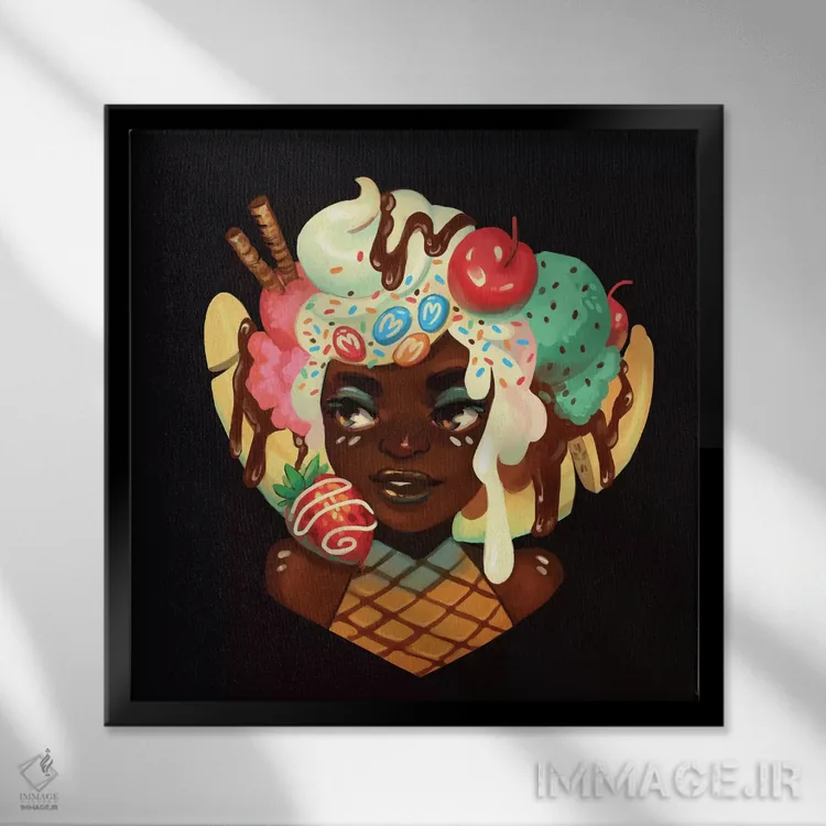 تابلو تقسیم اثر ژنووا بی - نمای قابدار مشکی