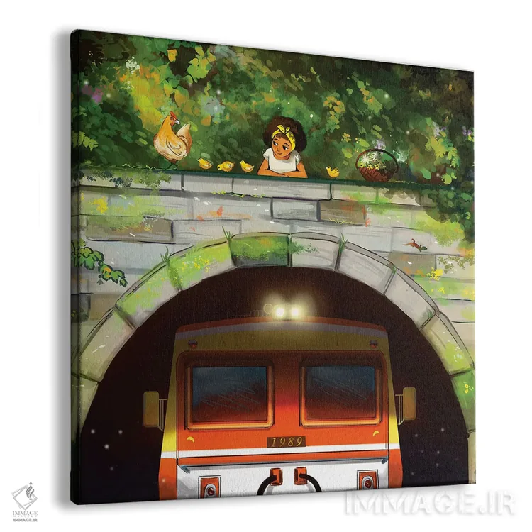 تابلو تماشای قطار اثر ژنووا بی - نمای پرسپکتیو محصول