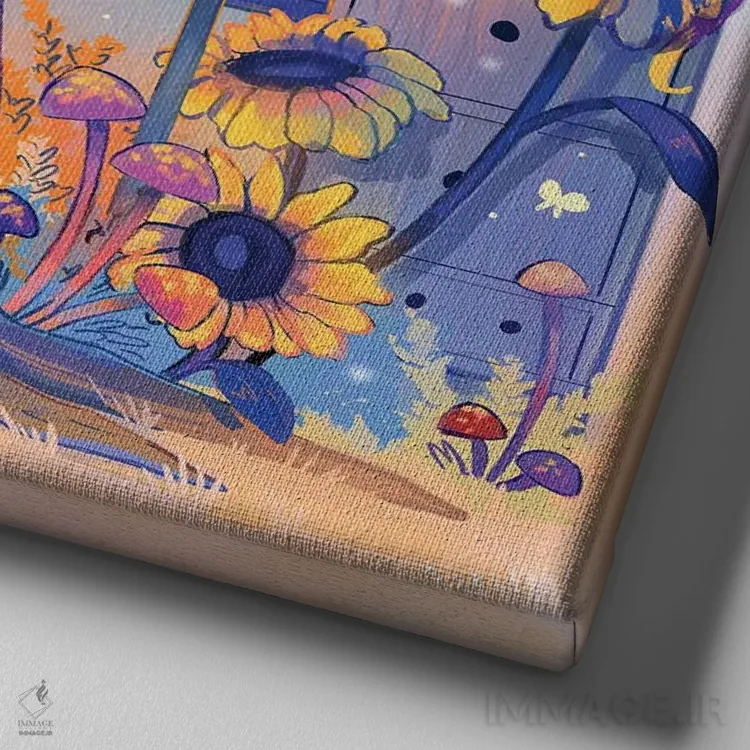 تابلو از بیرون به داخل اثر ژنووا بی - نمای نزدیک بافت بوم