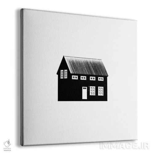 تابلو خانهٔ سیاه II در ایسلند (مربع) اثر مونیکا استریگل - نمای پرسپکتیو محصول