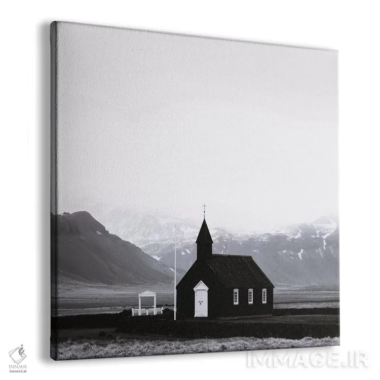 تابلو کلیسای سیاه بودیر II (مربع) اثر مونیکا استریگل - نمای پرسپکتیو محصول