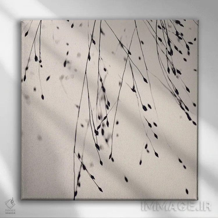 تابلو علف سیاه، سرخگونه (مربع) اثر مونیکا استریگل - نمای روبهرو روی دیوار