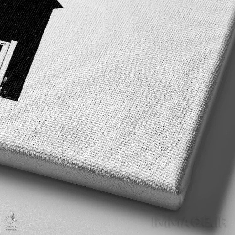 تابلو کلیسای سیاه III ایسلند (بودیر، مربع) اثر مونیکا استریگل - نمای نزدیک بافت بوم