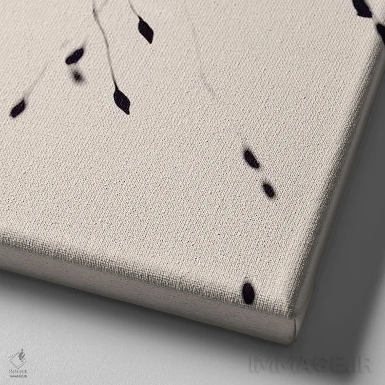 تابلو علف سیاه، سرخگونه (مربع) اثر مونیکا استریگل - نمای نزدیک بافت بوم