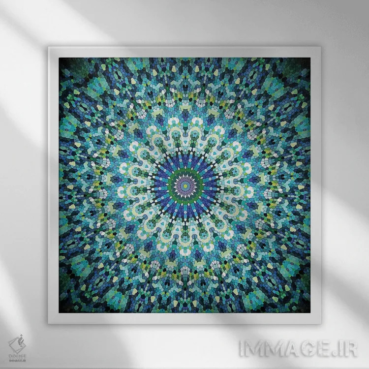 تابلو عربیکاری اثر مونیکا استریگل - نمای قابدار سفید