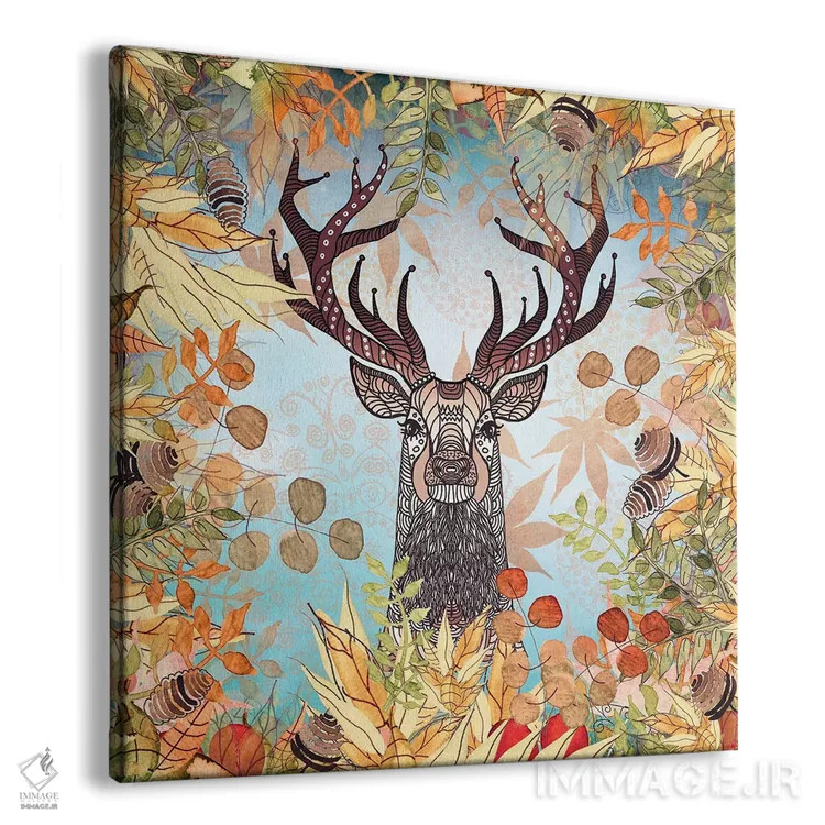 تابلو گوزن پاییزی اثر مونیکا استریگل - نمای پرسپکتیو محصول