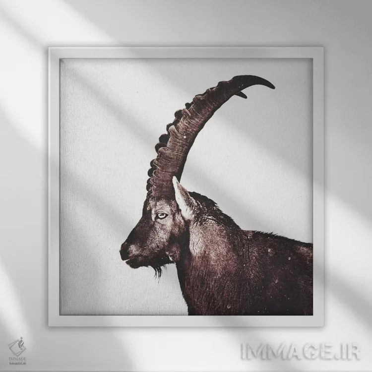 تابلو برج جدی در میدان برفی اثر مونیکا استریگل - نمای قابدار سفید