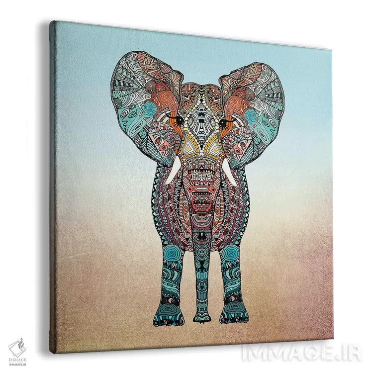 تابلو فیل تابستانی بوهمیایی اثر مونیکا استریگل - نمای پرسپکتیو محصول
