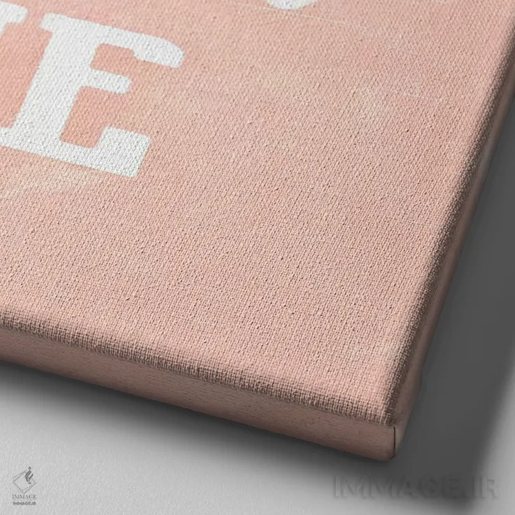 تابلو خانهشیرین من (اسکاندی، مرجانی، مربع) اثر مونیکا استریگل - نمای نزدیک بافت بوم