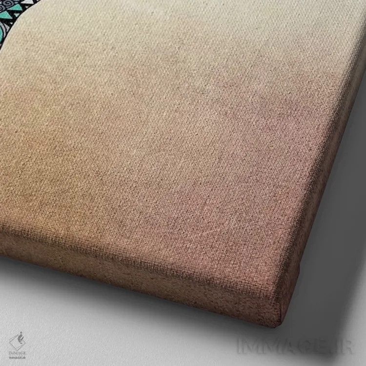 تابلو فیل تابستانی بوهمیایی اثر مونیکا استریگل - نمای نزدیک بافت بوم