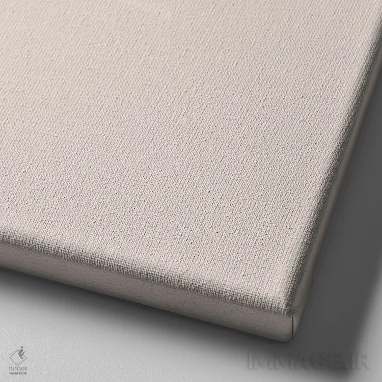 تابلو پروانههای نقاشی شده با جوهر (بژ، مربع) اثر مونیکا استریگل - نمای نزدیک بافت بوم