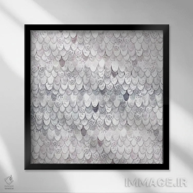 تابلو پری دریایی جادویی سفید (مربع) اثر مونیکا استریگل - نمای قابدار مشکی