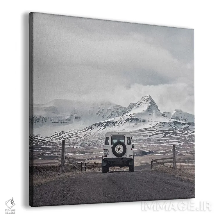 تابلو سفر به دور سیارهایسلند I (مربع) اثر مونیکا استریگل - نمای پرسپکتیو محصول