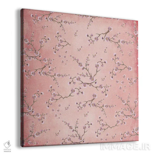 تابلو ساکورا عاشقانه سرخگونه VI (مربع) اثر مونیکا استریگل - نمای پرسپکتیو محصول