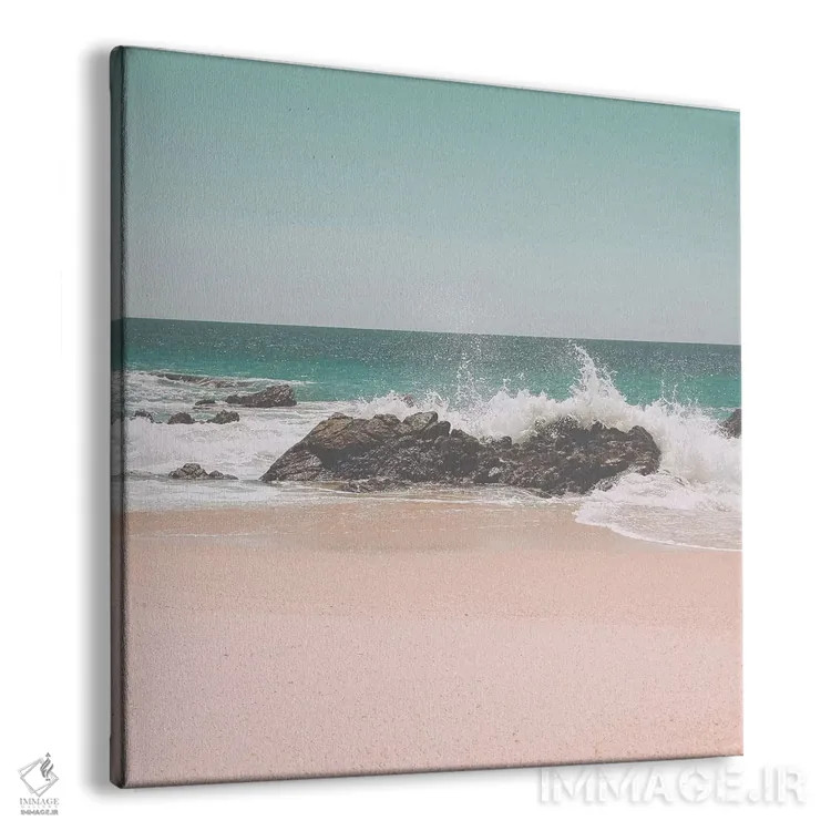 تابلو ساحل آفتابی مکزیک (مربع) اثر مونیکا استریگل - نمای پرسپکتیو محصول