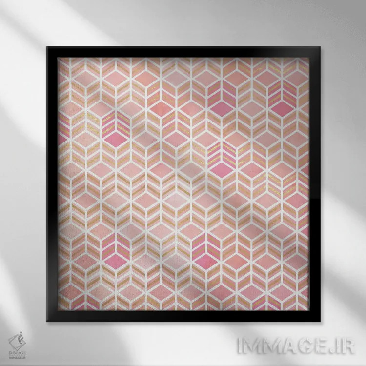 تابلو پاستل بردن کیک (مربع) اثر مونیکا استریگل - نمای قابدار مشکی