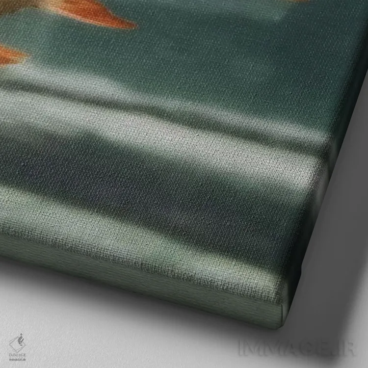 تابلو ازدحام II (مربع) اثر مونیکا استریگل - نمای نزدیک بافت بوم