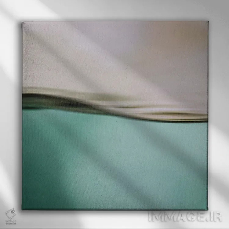 تابلو حرکت آب I (مربع) اثر مونیکا استریگل - نمای روبهرو روی دیوار