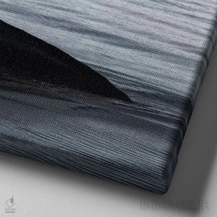 تابلو آواز نهنگ III آبی ایسلند (مربع) اثر مونیکا استریگل - نمای نزدیک بافت بوم