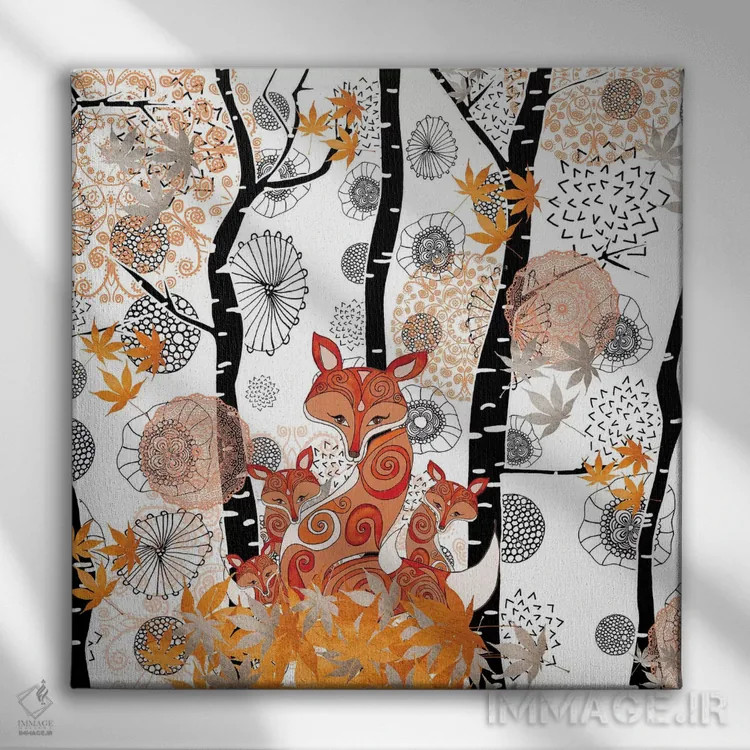 تابلو سلام روباه اثر مونیکا استریگل - نمای روبهرو روی دیوار