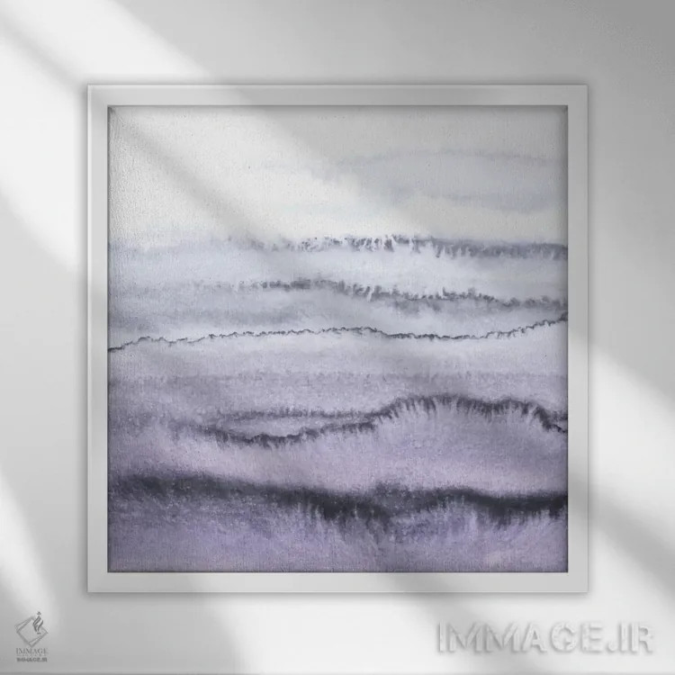 تابلو در میان جزر و مد اثر مونیکا استریگل - نمای قابدار سفید