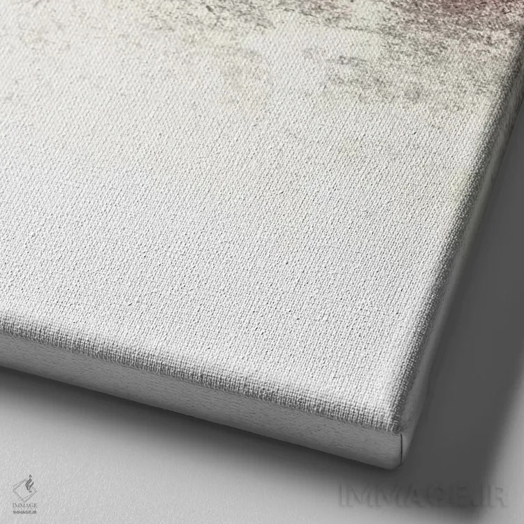 تابلو رویاپرداز برفی اثر مونیکا استریگل - نمای نزدیک بافت بوم