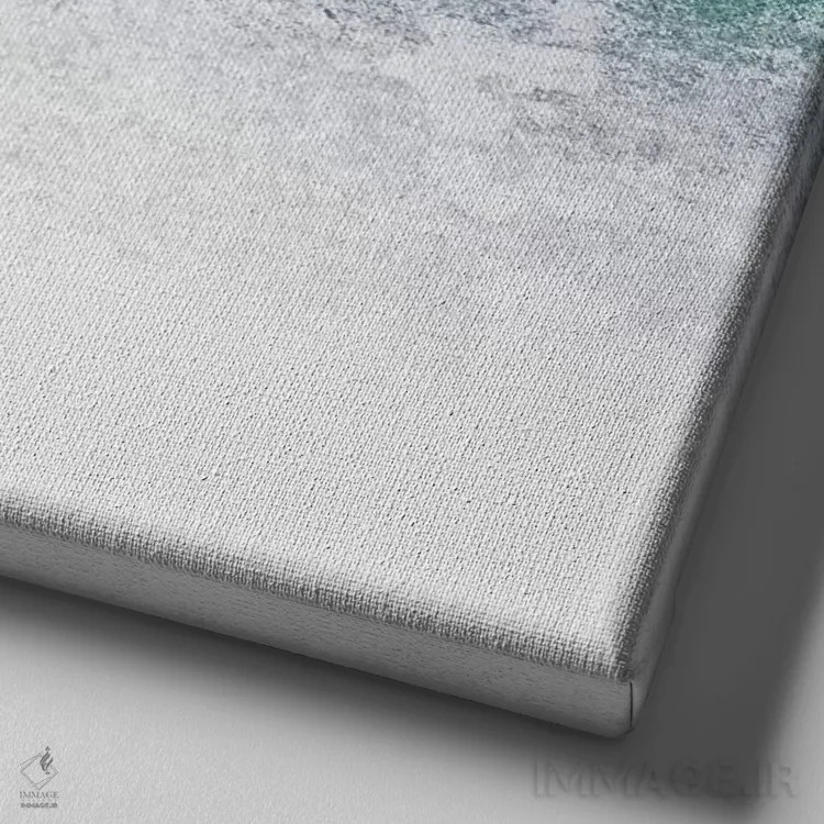 تابلو رویاپرداز برفی اثر مونیکا استریگل - نمای نزدیک بافت بوم