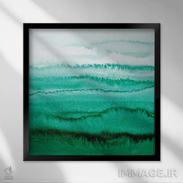 تابلو در میان جریان جزر و مد اثر مونیکا استریگل - نمای قابدار مشکی