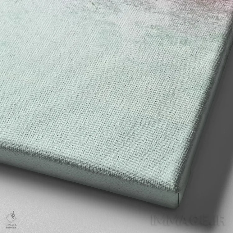 تابلو رویاپرداز برفی اثر مونیکا استریگل - نمای نزدیک بافت بوم