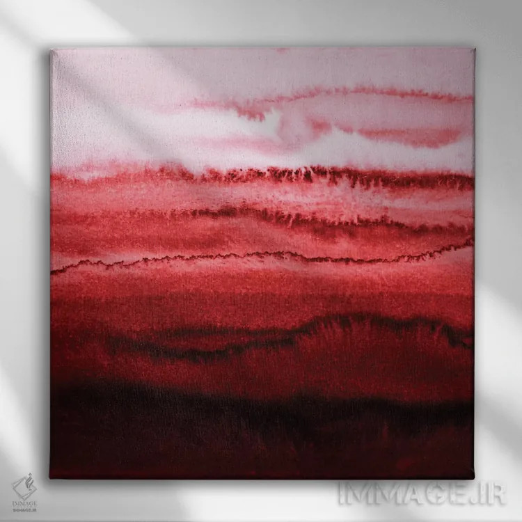 تابلو در میان جریان جزر و مد اثر مونیکا استریگل - نمای روبهرو روی دیوار