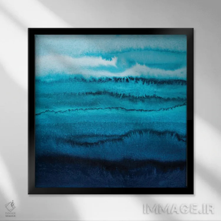 تابلو در میان جریان جزر و مد اثر مونیکا استریگل - نمای قابدار مشکی