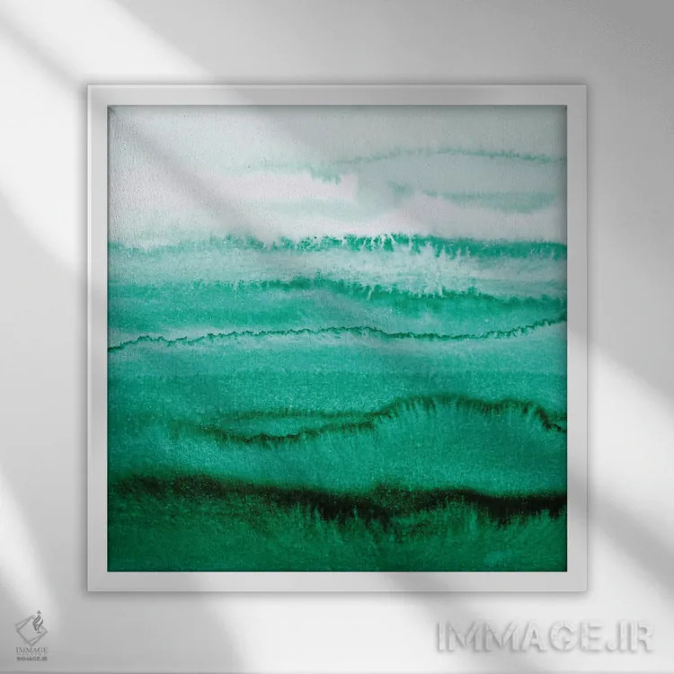 تابلو در میان جریان جزر و مد اثر مونیکا استریگل - نمای قابدار سفید