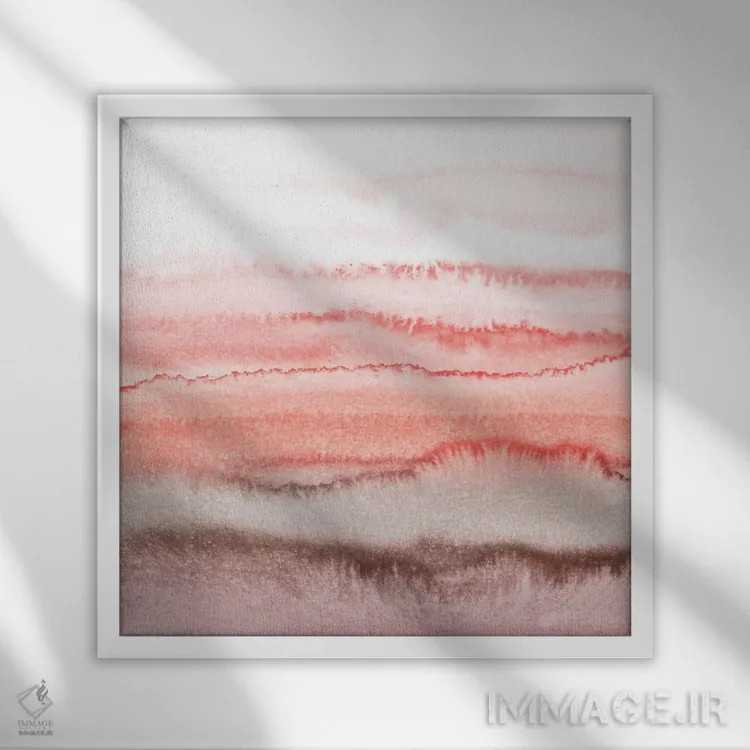تابلو در میان جریان جزر و مد اثر مونیکا استریگل - نمای قابدار سفید