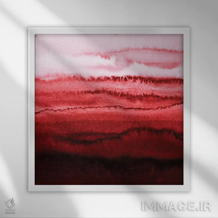تابلو در میان جریان جزر و مد اثر مونیکا استریگل - نمای قابدار سفید