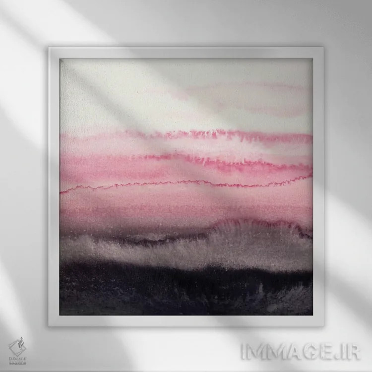 تابلو در میان جریان جزر و مد اثر مونیکا استریگل - نمای قابدار سفید