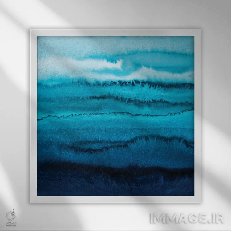 تابلو در میان جریان جزر و مد اثر مونیکا استریگل - نمای قابدار سفید