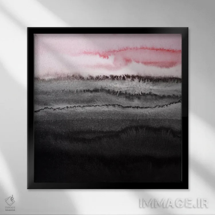 تابلو در میان جریان جزر و مد اثر مونیکا استریگل - نمای قابدار مشکی