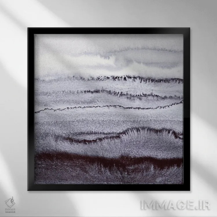 تابلو در میان جریان جزر و مد اثر مونیکا استریگل - نمای قابدار مشکی