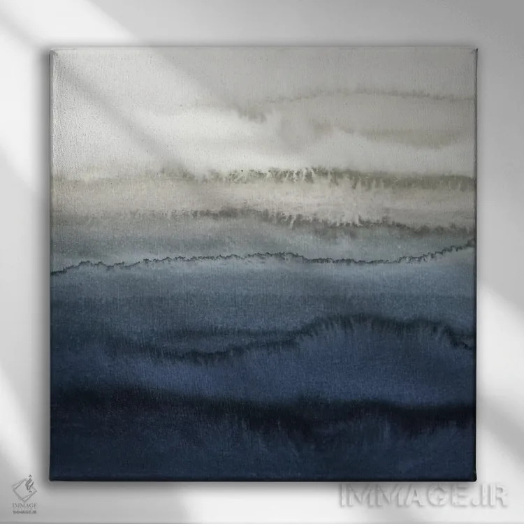تابلو در میان جریان جزر و مد اثر مونیکا استریگل - نمای روبهرو روی دیوار