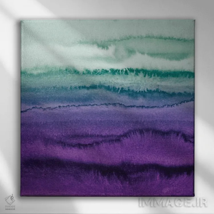 تابلو در میان جریان جزر و مد اثر مونیکا استریگل - نمای روبهرو روی دیوار