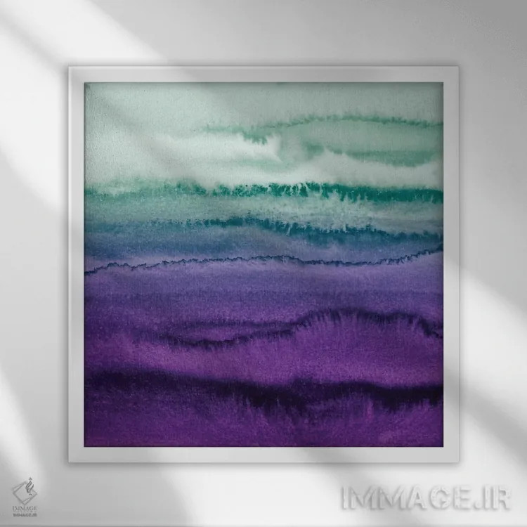 تابلو در میان جریان جزر و مد اثر مونیکا استریگل - نمای قابدار سفید