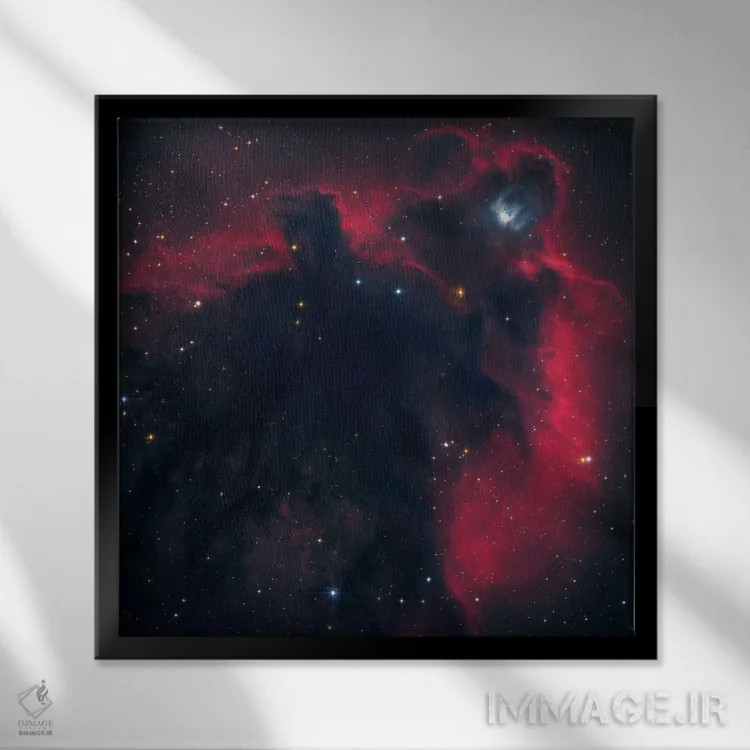 تابلو توده دنبالهداری در صورت فلکی شکارچی (LDN 1622) اثر رابرت گندلر - نمای قابدار مشکی