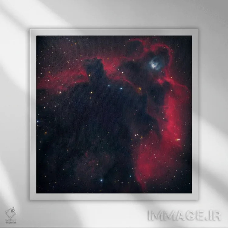 تابلو توده دنبالهداری در صورت فلکی شکارچی (LDN 1622) اثر رابرت گندلر - نمای قابدار سفید