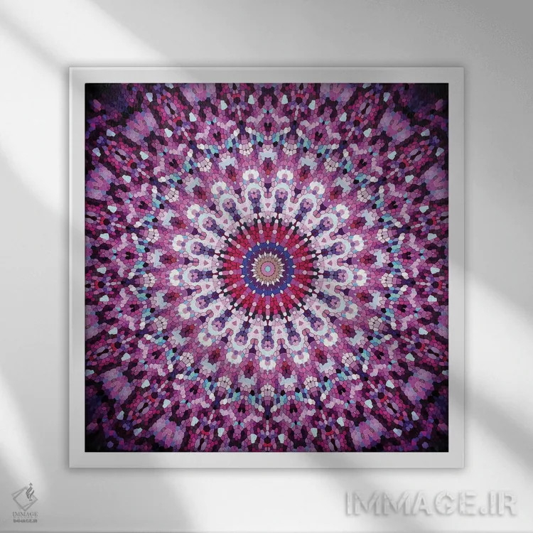 تابلو عربیکاری II اثر مونیکا استریگل - نمای قابدار سفید