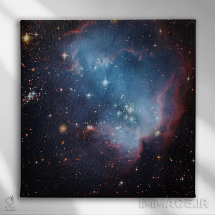 تابلو منطقه ستارهزایی در ابر ماژلانی کوچک (NGC 602) اثر رابرت گندلر - نمای روبهرو روی دیوار